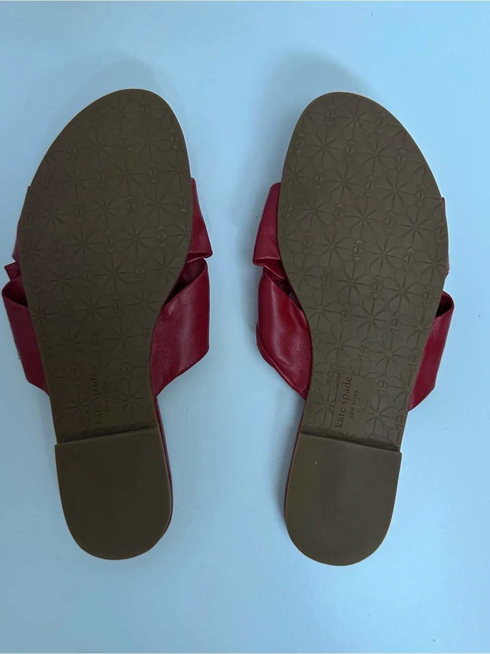 kate spade Red Knotted Slide Sandals